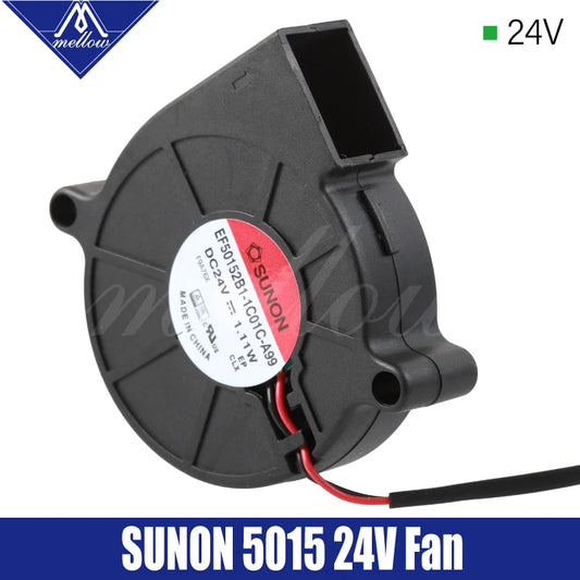 3Dプリンター向け SUNON (Mellowカスタム品)5015 ブロワーファン 24V 0.41A MF50152VX-1L02C-A99 6,000RPM パーツクーリングファン向け