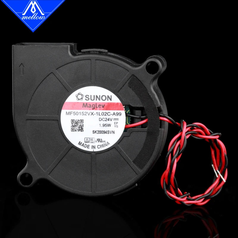 3Dプリンター向け SUNON (Mellowカスタム品)5015 ブロワーファン 24V 0.41A MF50152VX-1L02C-A99 6,000RPM パーツクーリングファン向け