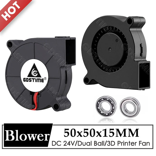 3Dプリンター向け GDSTIME 5015ブロワーファン 24V 50MMx15MM 8,500RPM
