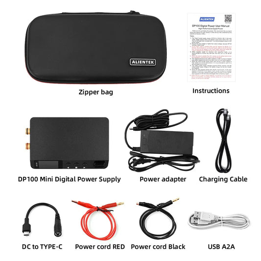 ALIENTEK 実験用可変式電源 最大30V 5A スイッチング方式 ポータブルテスト用電源